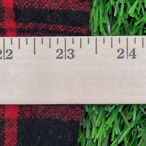 Vintage 90s Woodland Plaid Shirt XL 23x27 Wool - Picture 6 of 10